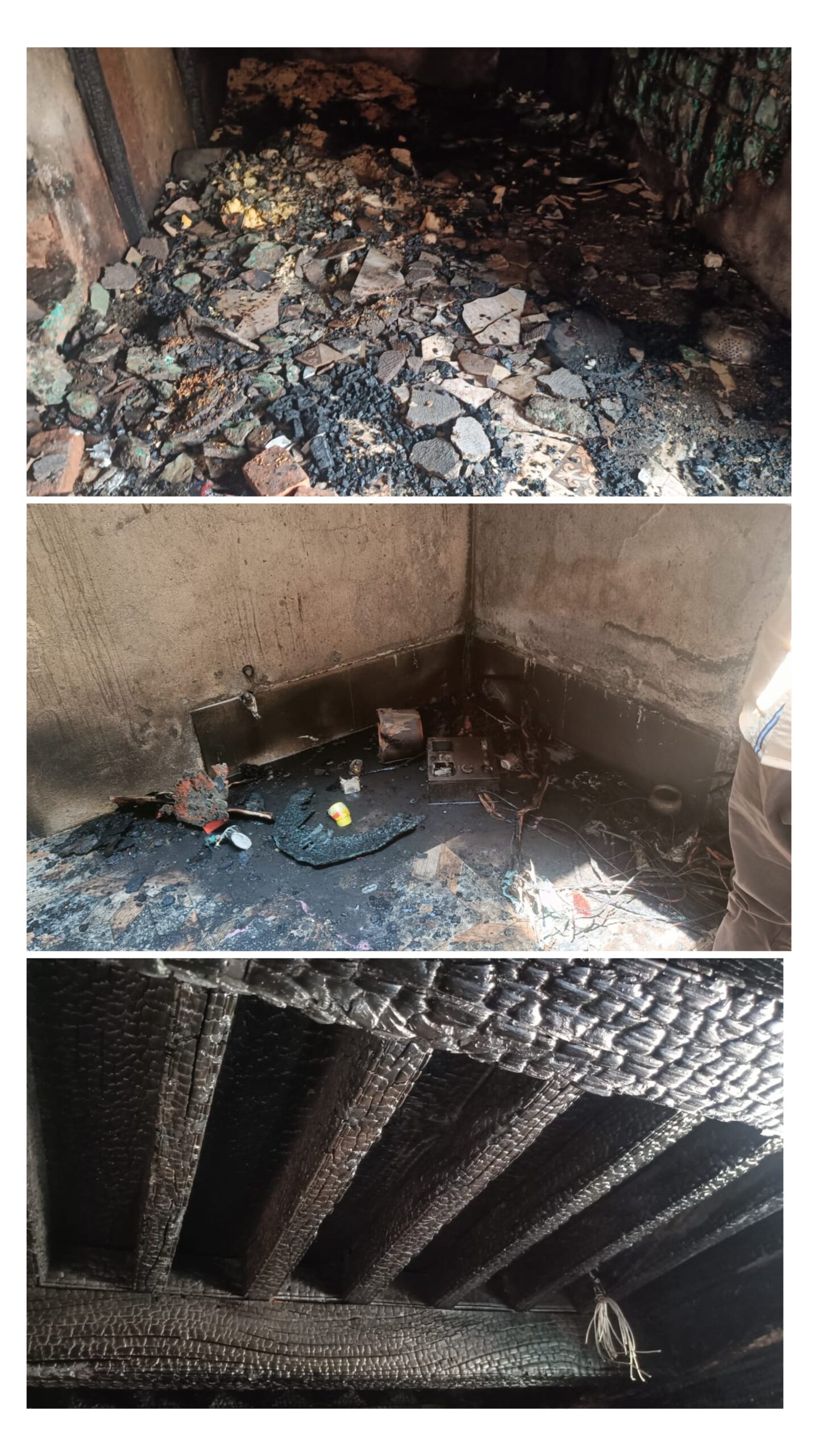 पट्टीवडगावात गॅस सिलेंडरचा स्फोट; दहाव्याच्या स्वयंपाकावेळी आग लागून घरातील संसारउपयोगी सामान जळून खाक