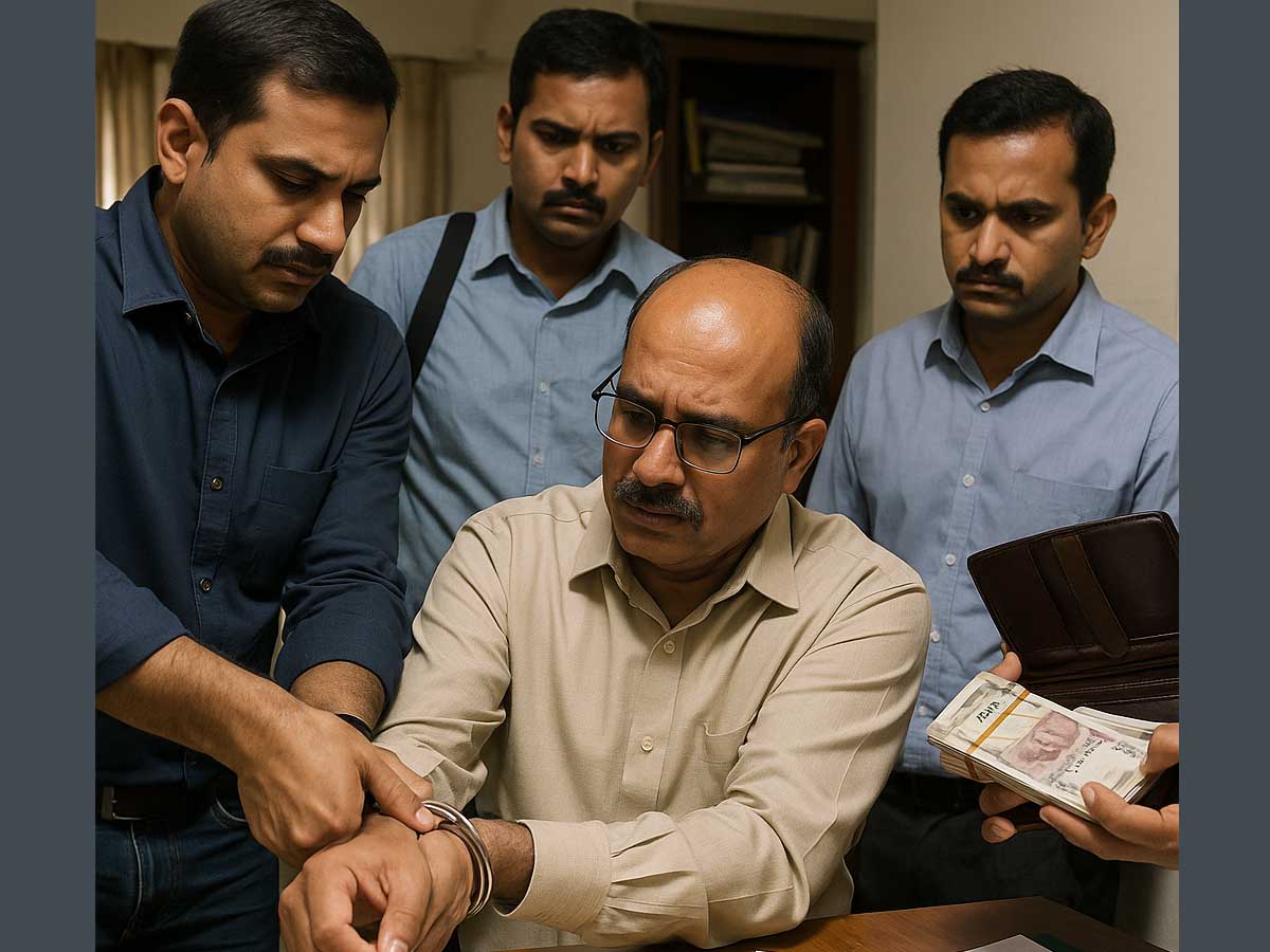 बीड ब्रेकिंग; दहा हजाराची लाच घेताना पोलीस अंमलदार पकडला!